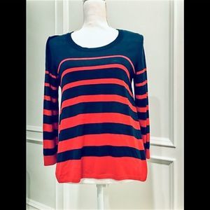 NWOT H&M Red and Navy Knit Sweater